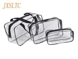 JXSLTC Fashion Transparent Travel Cosmetic Organizer Cases Bag Letter Makeup Tasjes Cute Cosmetic Bag Fomen Bolsos de maquillaje6941980