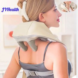 JYHealth nek en schouder cervicale rugmassage Kneden Shiatsu Sjaal Massage machine Verwarming Massageador deep Tissue Relief 240313