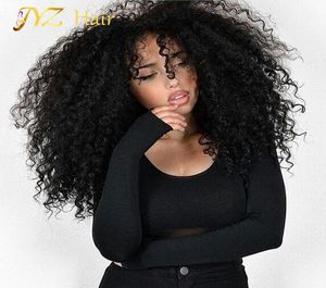 Jyz Kinky Curly Lace Front Human Hair Wig With Baby Hair Piervian Full Lace Hair Wigs Curly Wig para mujeres negras1756518