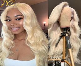 JYZ613 Blonde Blond Lace Human Hair Wigs 613 Blonde Lace Frontal Human Hair Wigs Brésilien Vierge Body Wave Hair Laceal Wigs8867986