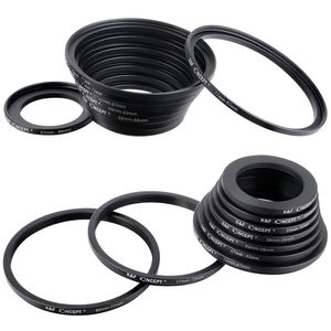 K F CONCEPT 18 pièces filtre d'objectif de caméra Step Up Down adaptateur anneau ensemble 3782mm 8237mm pour ND CPL UV 231226