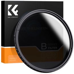 K F CONCEPT ND2ND400 Fader réglable à densité neutre 52mm 55mm 67mm 72mm 77mm 95mm pour appareil photo et filtre d'objectif 231226