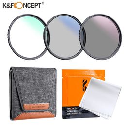 K F concept densité neturale ND4 MCUV CPL Kit de filtre de caméra 4982 mm Ensembles d'objectifs de polariseur circulaire avec sac 240327