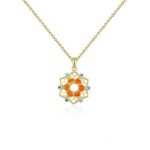 Collier en or K pour femmes, chaînes de haute qualité, bijoux en zircone bleue, mode Style coréen, vente pour cadeau de noël 240119