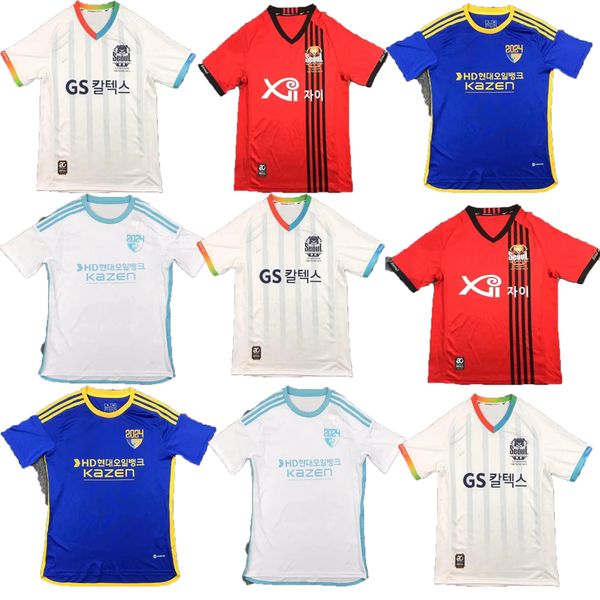 K League 24-25 FC Seúl Camisetas de fútbol rojas, blancas y azules Jersey local visitante Camiseta de fútbol para hombre 2024 2025 Ulsan HD Versión para fanáticos uniforme