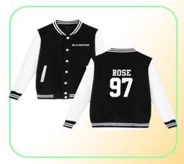 K Pop Kpop Kpop Blackpink Album Women Hoodies Sweatshirts Jisoo Jennie Rose Lisa à manches longues Fleeve Baseball Uniforme Veste Men4646498