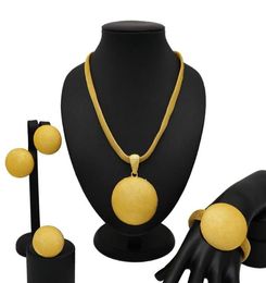 K Store African Jewelry Ensembles de boucles d'oreilles Super Gold Grandes Médailles pour Party Wedding Anniversary Nigeria Ring Collier6657902