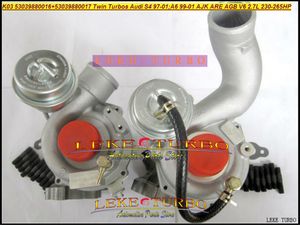 K03 016 + 17 Twin Turbo 53039880016 53039880017 53039700016 53039700017 voor AUDI S4 1997-01; A6 99-01 AJK zijn BES AGB 2.7L 265HP