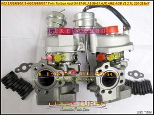 K03 16 + 17 53039880016 + 53039880017 Twin Turbo Turbocharger voor Audi S4 97-01; A6 1999-01 AJK zijn BES AGB 2.7L 230HP 265HP