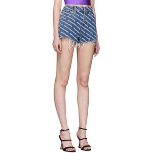 K046 Designer Inspired Vancity Blue Women's Denim Shorts Pants Trend Classic Classic Imprimé Summer Fashiongirls Casual High Waist Hot Hot Pant