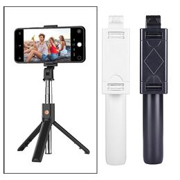 K07 Bluetooth-versie roestvrij staal statief geïntegreerde mobiele telefoon selfie stick telescopische horizontale verticale live brede selfie sticks