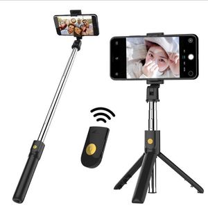 K07 Draadloze Bluetooth Statief Selfie Stick Monopod Voor IOS Android Smart Telefoon Desktop Statief Houder Mini Selfie Stick L02S