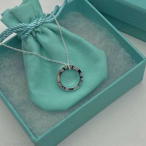 K0el Hanger Kettingen Ketting Ontwerper voor Vrouwen Tiffanyco Sieraden Sieraden 1837 Hogere Versie Circulaire S925 Sterling Zilver Fa