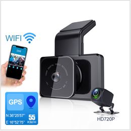 K10 3.0 pouces voiture DVR Wifi GPS FHD 1080P vidéo tableau de bord caméra enregistreur avec caméra de recul Vision nocturne caméra automatique