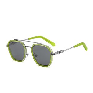 K10 Plaat High-Definition Nylon Lens Cross Flower Punk Style Hip-Hop Matching Dubbele Balk Liepglas frame Dikke rand Retro grote frame glazen