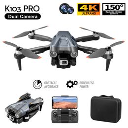 Drone K103 pro, caméra aérienne Hd 4k, avion à quatre axes, évitement d'obstacles, localisation du flux optique, moteur sans balais Rc, jouet d'extérieur