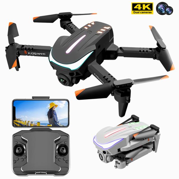 K109 Nano RC Drone pliable contrôlé par application 360° Stunt Flip Over Smart Mini Quadcopter Évitement d'obstacles avec capteur de gravité Caméra 4K pour débutants