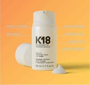 K18 50 ml Leave-in Molecular Repair Hair Mask Beschadiging Diep reparatie Keratine hoofdhuidbehandeling Herstel zacht haar hoofdhuidverzorging Product