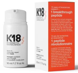 K18 Continuez dans le traitement du masque capillaire de réparation moléculaire pour réparer les cheveux endommagés 4 minutes pour inverser les dommages causés par les soins capillaires de Bleach 50 ml