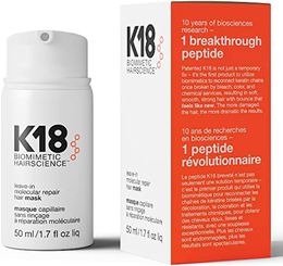 K18 Leave In Molecular Repair Hair Mask Tratamiento para reparar el cabello dañado 4 minutos para revertir el daño de la decoloración 50 ml