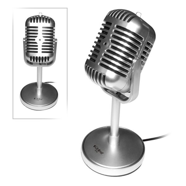 K19 Streaming Podcast PC Microphones Microphone à condensateur rétro Professionnel Studio Microphone de conférence avec câble audio 3,5 mm
