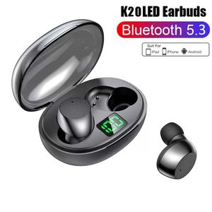 Auriculares inalámbricos K20 TWS con Control táctil, cascos Bluetooth estéreo HD que hablan con micrófono, auriculares inalámbricos