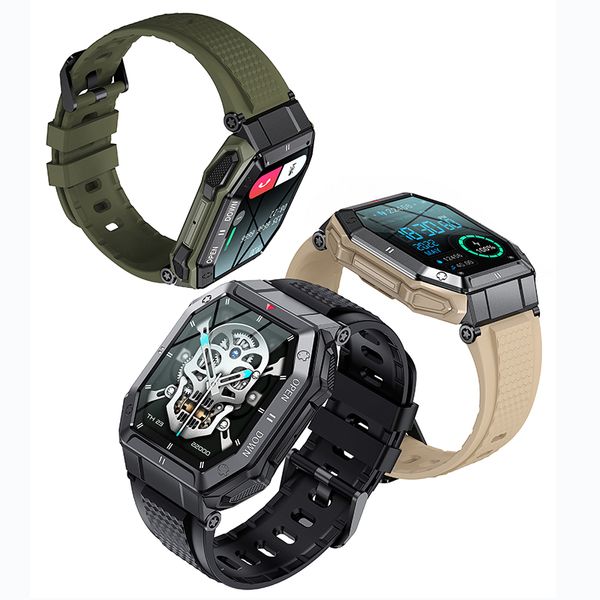 Reloj inteligente K55 para hombre, llamada BT, 350 mAh, reloj de pulsera de Larga modo de reposo, Monitor de presión arterial, deportes al aire libre, reloj inteligente resistente al agua