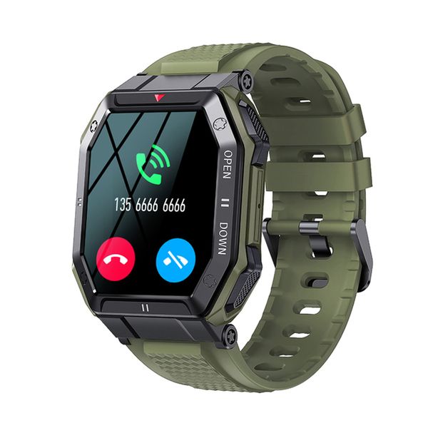 K55 Sports Montres 350mAh Smart Watch Men Bluetooth Call Fitness Smartwatch pour Android iOS Téléphone 1,85 pouces 240 * 280