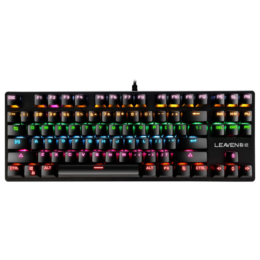 K550 USB 2.0 Backlit RGB LED Professional 87 Keys Real mechanical keyboard CE certified Full English packaging ddmy3c