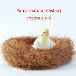 K5dc vogel nestmateriaal nest kokos vezel volière vogels vogels nest gevulde gras vogel kooi accessoires decoratie
