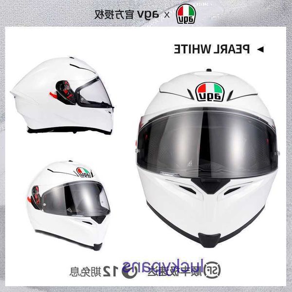 K5S AGV casque de moto complet pour hommes et femmes quatre saisons sécurité automne hiver Anti-buée Double lentille course D5MX