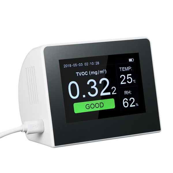 Analizador de Gas multifuncional Digital K6-B K6-D, probador de calidad del aire, medidor de CO2 para interiores/exteriores, Monitor Detector HCHO TVOC