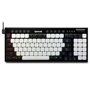 K653 rgb usb mini mince ultra mince conçu filaire clavier de jeu mécanique interrupteur rouge 94 touches pour pc de calcul