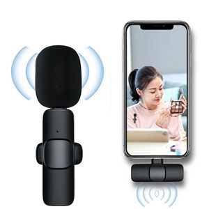Micrófono Lavalier inalámbrico K8 Grabación de audio y video portátil Mini micrófono Transmisión en vivo Juegos Teléfono Android