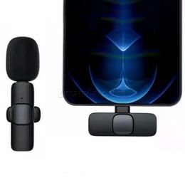 K8 Draadloze Microfoon Universele Plug Play Mini Kraag Clip Microfoon Zender Voor Mobiele Telefoon Zwart Voor Live Nieuw Met Doos