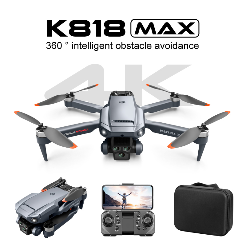 K818 Max RC Drone 4k HD 5 камеры вертолетные камеры Профессиональные безмолвные беспилотники RC Toys Уклонение Dron Profesional Drones