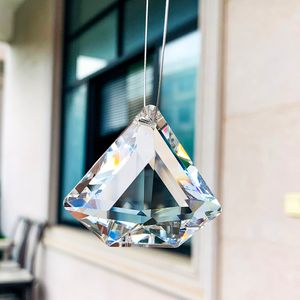 K9 Clear Diamond Crystals Prism Hanging Glazen gefacetteerde kroonluchters onderdelen Shinning Suncatcher regenboog kristal bruiloft middelpunt