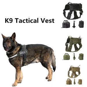 K9 gilet chasse en plein air entraînement tactique patrouille chien chien vêtements molle système nylon étanche avec kits sac