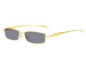Ka Family Men039S Metal Leopard Head Fashion Sunglasses Dames039S Volledige kleine doosglazen frame6997016