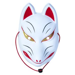 Masques de mascarade Kabuki, Kitsune de carnaval de spectacle japonais, masques complets de renard, couvertures faciales d'anime d'halloween, accessoires de costumes