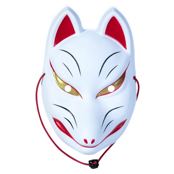 Masques de mascarade Kabuki, Kitsune de carnaval de spectacle japonais, masques complets de renard, couvertures faciales d'anime d'halloween, accessoires de costumes