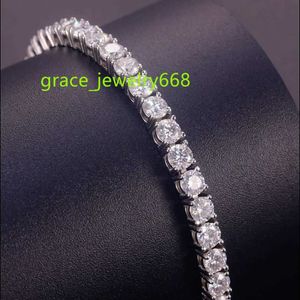 KACY – Bracelet Hip Hop en argent Sterling 925, bijoux fins, grappe de diamants Moissanite VVS, chaîne de Tennis glacée, pour hommes et femmes