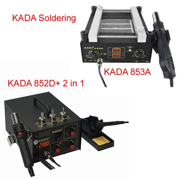 KADA 852D + Station de retouche SMD 2 en 1, pistolet à Air chaud, Station de dessoudage 853A, Station de préchauffage à souder