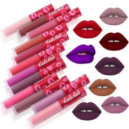 Kadalado Merk Make-up Waterdicht Naakt Lipstick Langdurige Liquide Matte Lipstick Kit Lip Gloss Cosmetica Lipgloss Lip Make-up