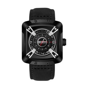 KADEMAN 612 Montres pour hommes carrées étonnantes à la recherche de vie sportive montre-bracelet masculine étanche avec bracelet confortable grande créative 261Z