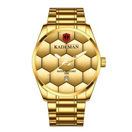 Бренд KADEMAN, модный стиль, светящиеся мужские часы высокой четкости, кварцевые часы с календарем, простые мужские наручные часы 43 мм для отдыха318Z