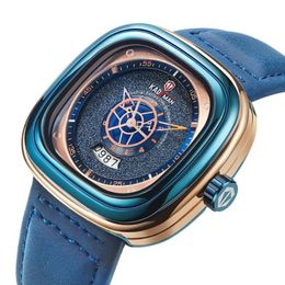 KADEMAN marque à la mode mode Cool cadran hommes montres montre à Quartz calendrier précis temps de voyage hommes montres 312O