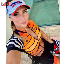 Kaffett Womens Cycling Jersey Suit à manches courtes Sportswear Road Bike Mountain Jumps Suit Macaquinho Ciclismo Feminino 240511