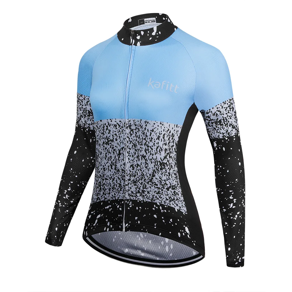 Kafitt Summer Feminin Cycling Long Manche à manches Blouse de vélo de route Léger Sport Couvrage de veste d'équipe professionnelle NOUVEAU