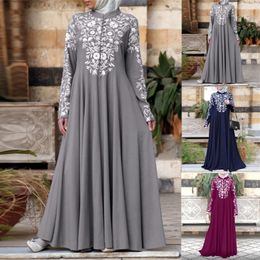Kaftan Abaya Dubai Turkije Moslim Maxi Lange jurk Plus Size S-5XL Europese islamkleding Afrikaanse jurken voor vrouwen Vestidos 240415